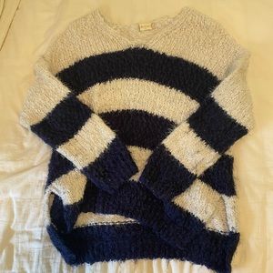 Altard State sweater, blue and white strips, size s/m